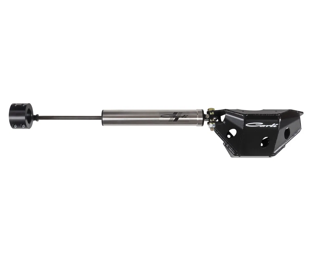 CS-FLMSS-05 – CARLI SUSPEN Steering Stabilizer, Single Stainless Steel With Brackets/ Differential Guard/ Installatio...